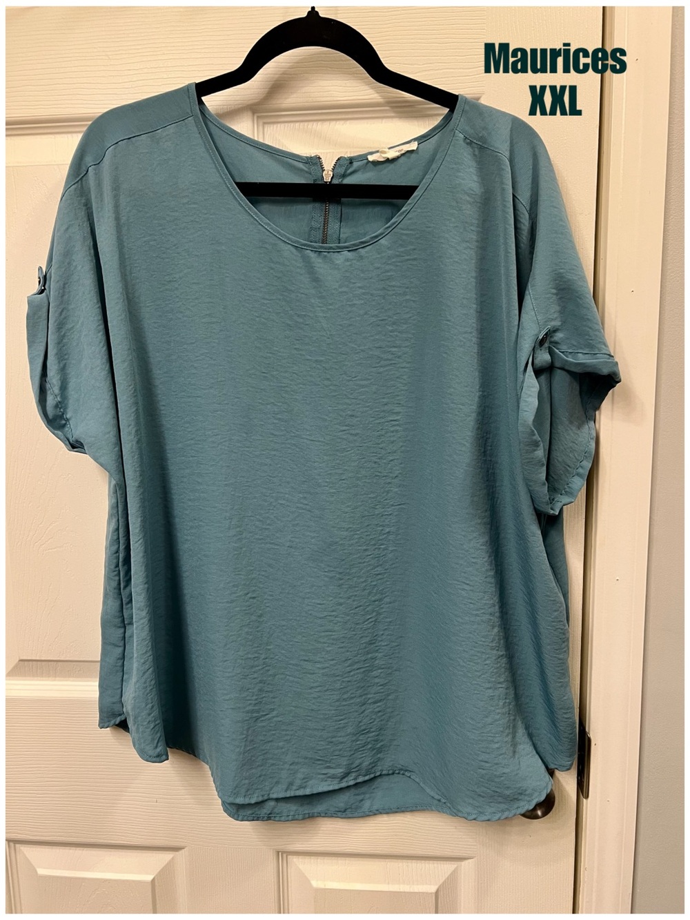 Maurices Slate Blue Short-Sleeve Blouse